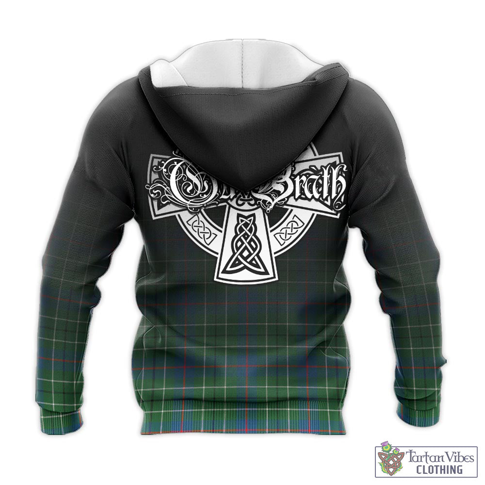 Tartan Vibes Clothing Duncan Ancient Tartan Knitted Hoodie Featuring Alba Gu Brath Family Crest Celtic Inspired