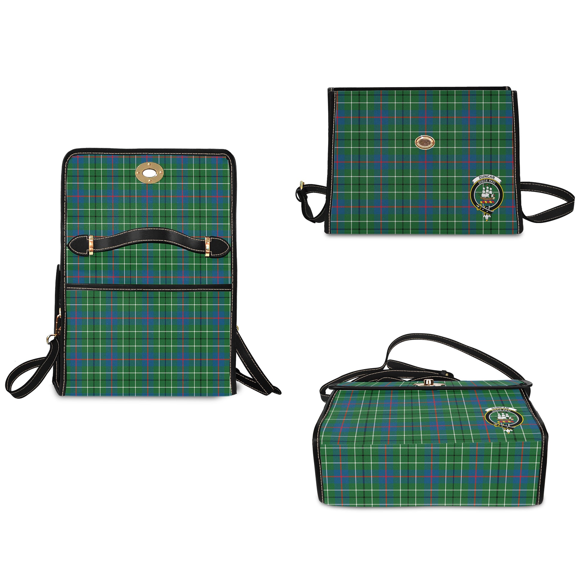 duncan-ancient-tartan-leather-strap-waterproof-canvas-bag-with-family-crest