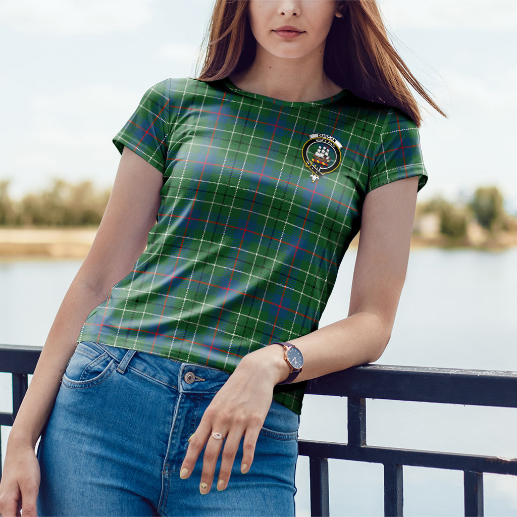 Duncan Ancient Tartan T-Shirt with Family Crest - Tartan Vibes Clothing