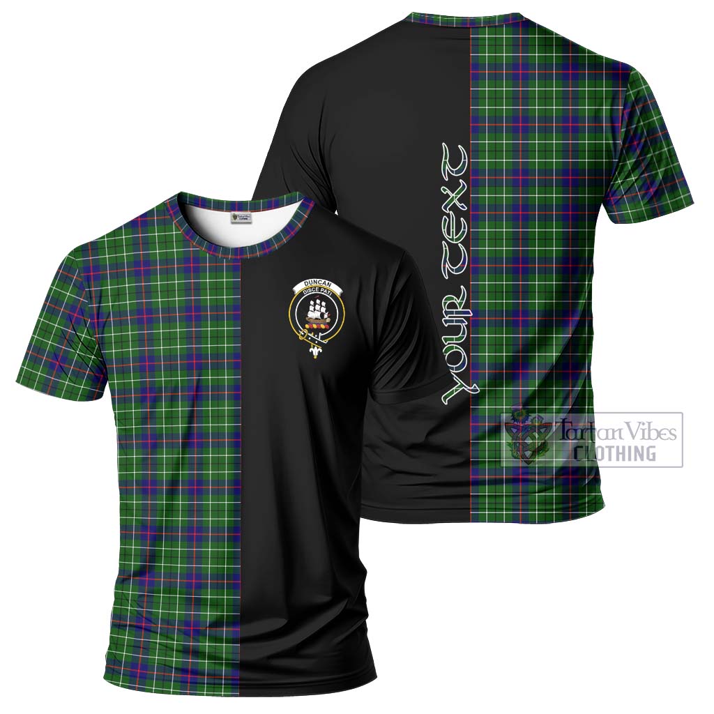 Tartan Vibes Clothing Duncan Modern Tartan T-Shirt with Family Crest and Half Of Me Style