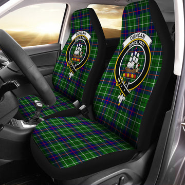 Duncan Modern Tartan Car Seat Cover with Family Crest