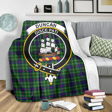 Duncan Modern Tartan Blanket with Family Crest