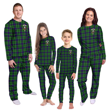 Duncan Modern Tartan Pajamas Family Set with Family Crest