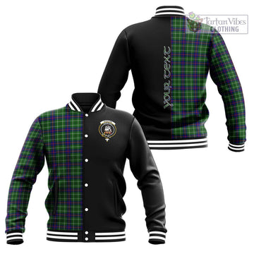 Duncan Modern Tartan Baseball Jacket with Family Crest and Half Of Me Style