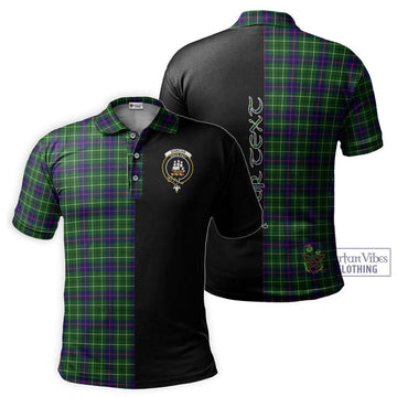 Duncan Modern Tartan Polo Shirt with Family Crest and Half Of Me Style