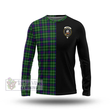 Duncan Modern Tartan Long Sleeve T-Shirt with Family Crest and Half Of Me Style