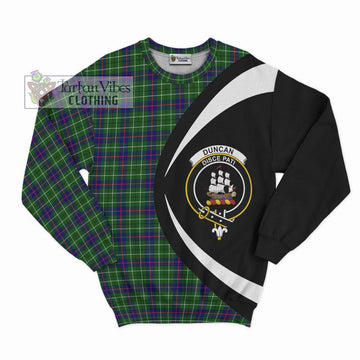 Duncan Modern Tartan Sweatshirt with Family Crest Circle Style