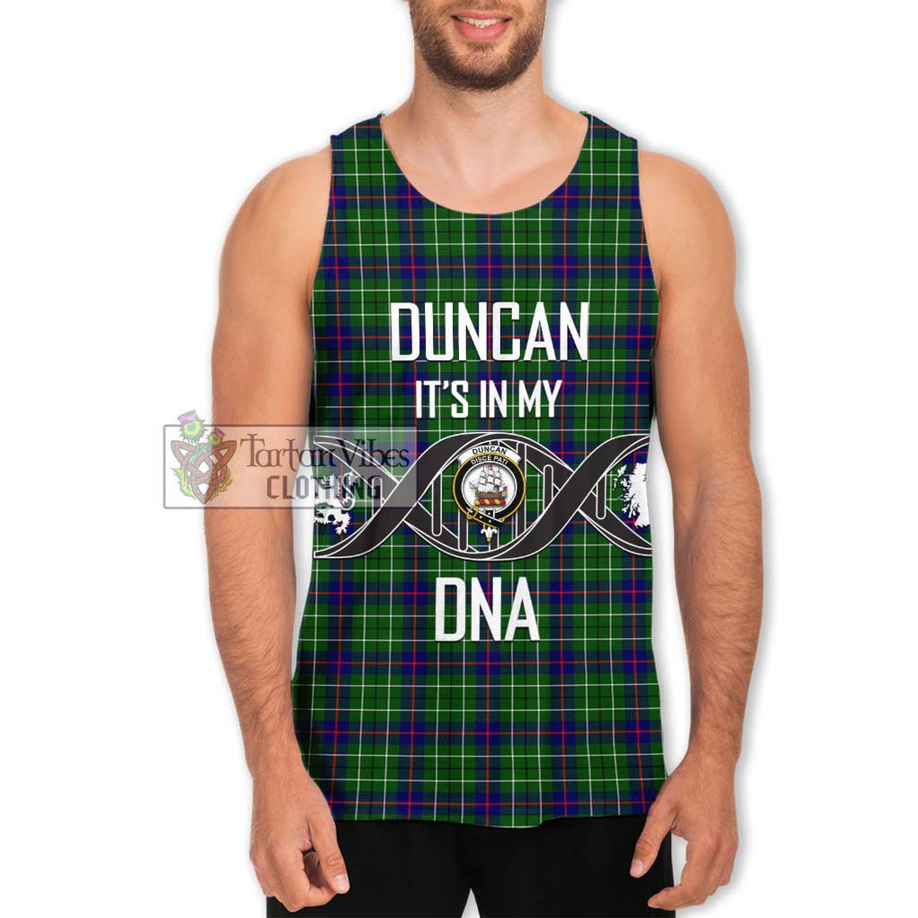 Duncan Modern Tartan Men's Tank Top with Family Crest DNA In Me Style Men - Tartanvibesclothing Shop