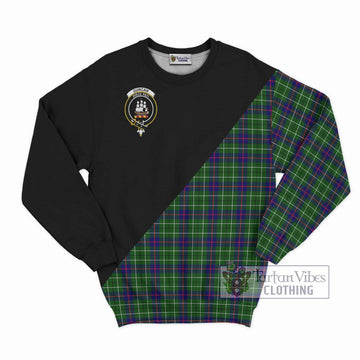 Duncan Modern Tartan Sweatshirt with Family Crest and Military Logo Style