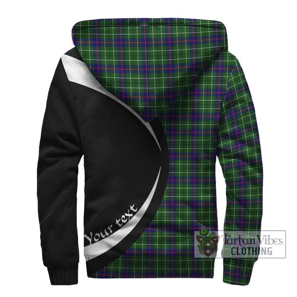 Duncan Modern Tartan Sherpa Hoodie with Family Crest Circle Style - Tartan Vibes Clothing