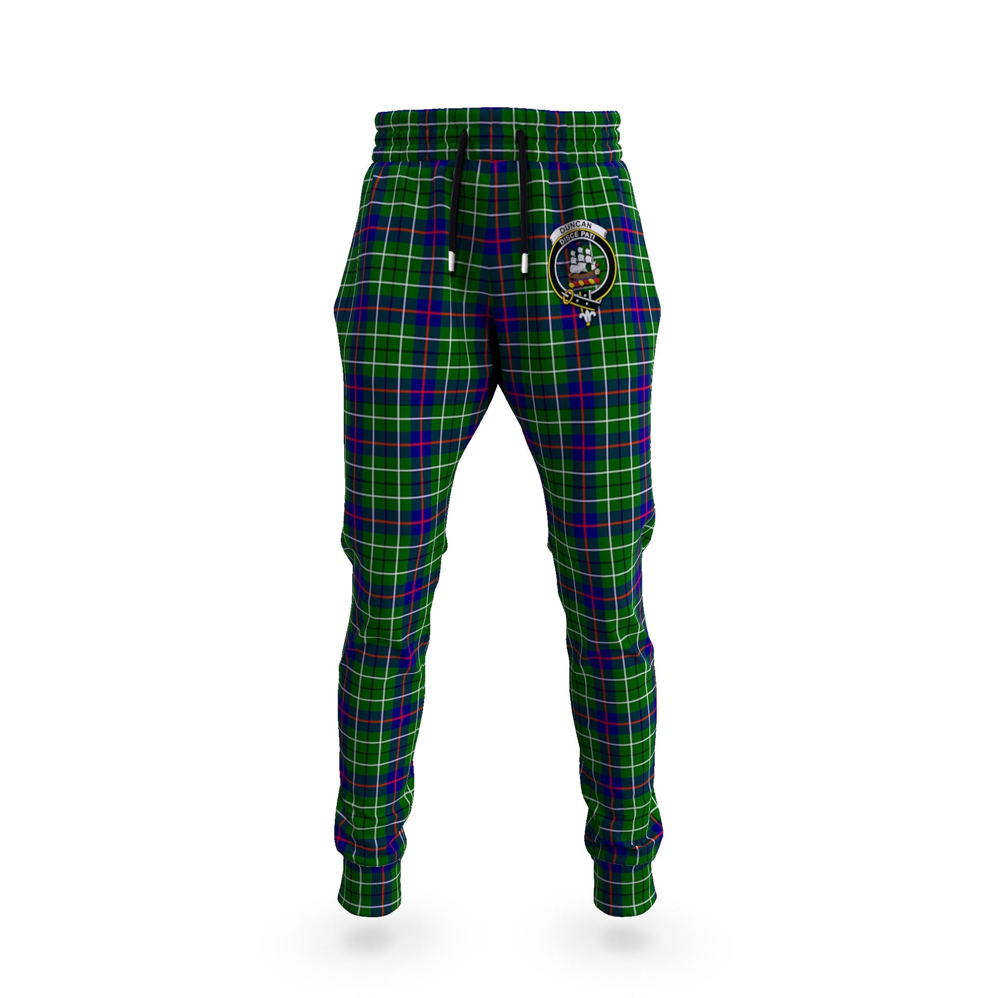 Duncan Modern Tartan Joggers Pants with Family Crest 5XL - Tartan Vibes Clothing