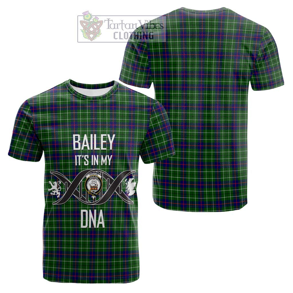 Tartan Vibes Clothing Duncan Modern Tartan Cotton T-shirt with Family Crest DNA In Me Style