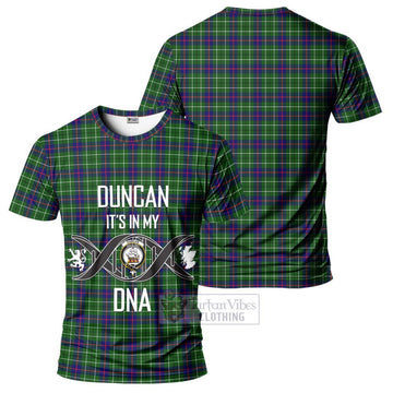 Duncan Modern Tartan T-Shirt with Family Crest DNA In Me Style