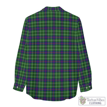 Duncan Modern Tartan Women's Casual Shirt with Family Crest