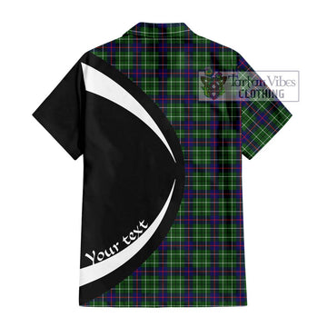 Duncan Modern Tartan Short Sleeve Button Up with Family Crest Circle Style