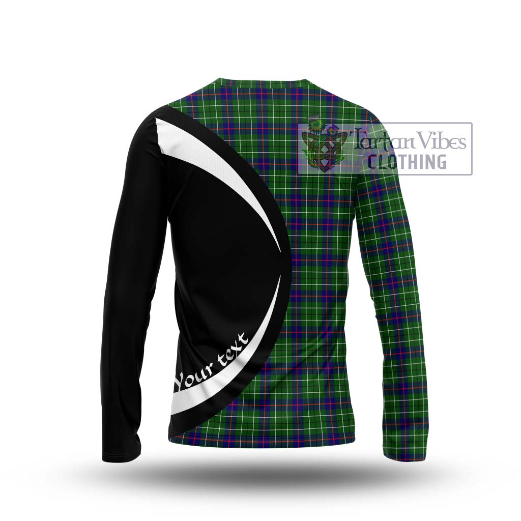 Duncan Modern Tartan Long Sleeve T-Shirt with Family Crest Circle Style - Tartan Vibes Clothing