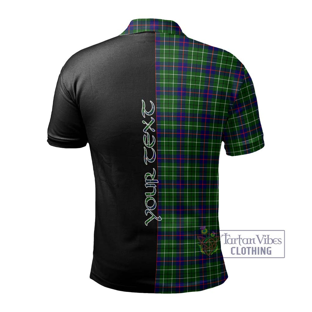 Duncan Modern Tartan Polo Shirt with Family Crest and Half Of Me Style - Tartanvibesclothing Shop