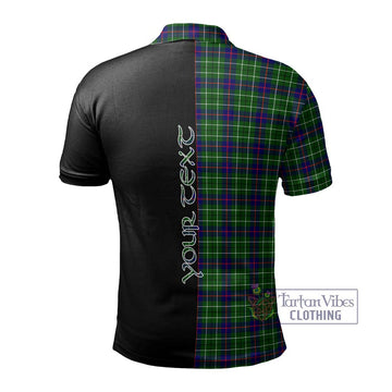 Duncan Modern Tartan Polo Shirt with Family Crest and Half Of Me Style