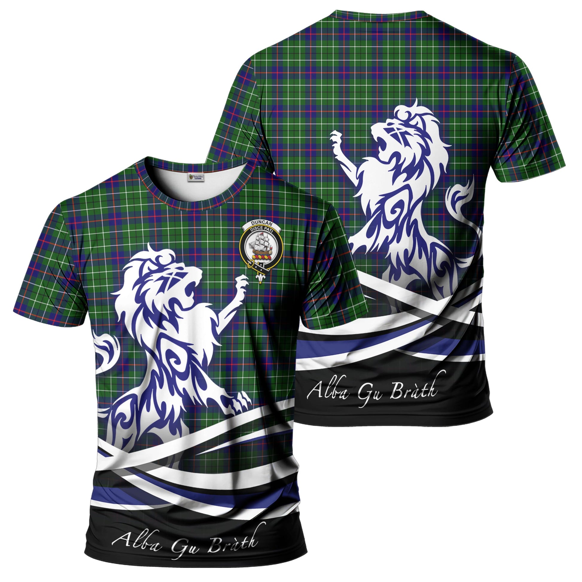 duncan-modern-tartan-t-shirt-with-alba-gu-brath-regal-lion-emblem