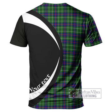 Duncan Modern Tartan T-Shirt with Family Crest Circle Style
