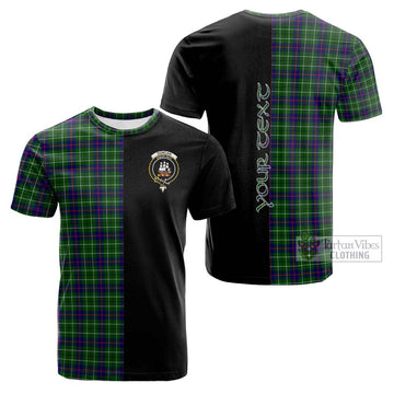 Duncan Modern Tartan Cotton T-shirt with Family Crest and Half Of Me Style