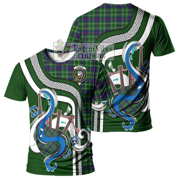 Duncan Modern Tartan T-Shirt with Epic Bagpipe Style