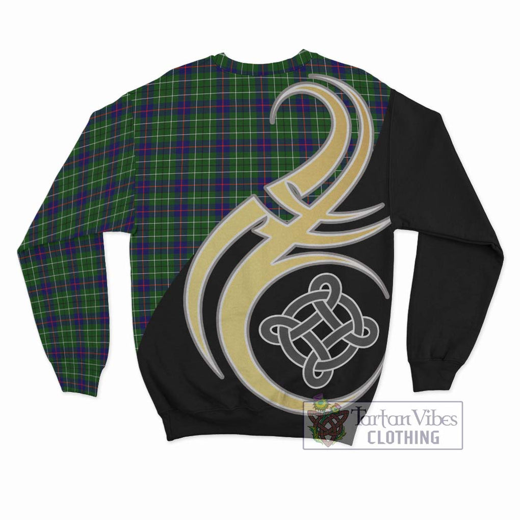 Duncan Modern Tartan Sweatshirt with Family Crest and Celtic Symbol Style - Tartan Vibes Clothing