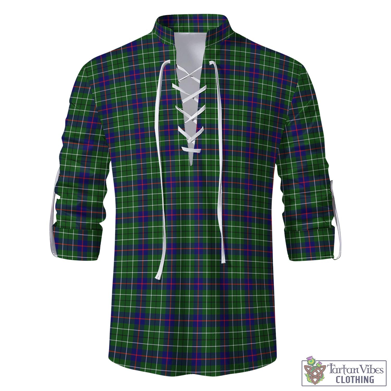 Tartan Vibes Clothing Duncan Modern Tartan Men's Scottish Traditional Jacobite Ghillie Kilt Shirt