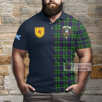 Duncan Modern Tartan Polo Shirt Alba with Scottish Lion Royal Arm Half Style