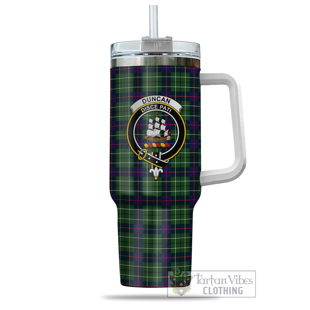 Tartan Vibes Clothing Duncan Modern Tartan and Family Crest Tumbler with Handle