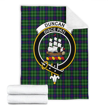 Duncan Modern Tartan Blanket with Family Crest