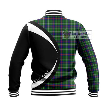 Duncan Modern Tartan Baseball Jacket with Family Crest Circle Style