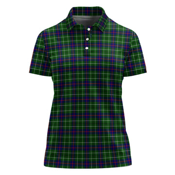 Duncan Modern Tartan Polo Shirt For Women