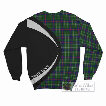 Duncan Modern Tartan Sweatshirt with Family Crest Circle Style