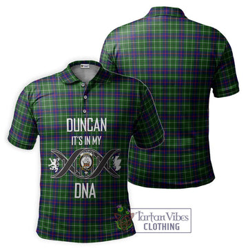 Duncan Modern Tartan Polo Shirt with Family Crest DNA In Me Style