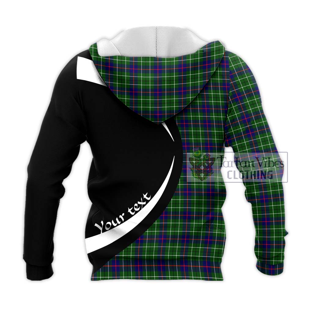 Duncan Modern Tartan Knitted Hoodie with Family Crest Circle Style - Tartan Vibes Clothing