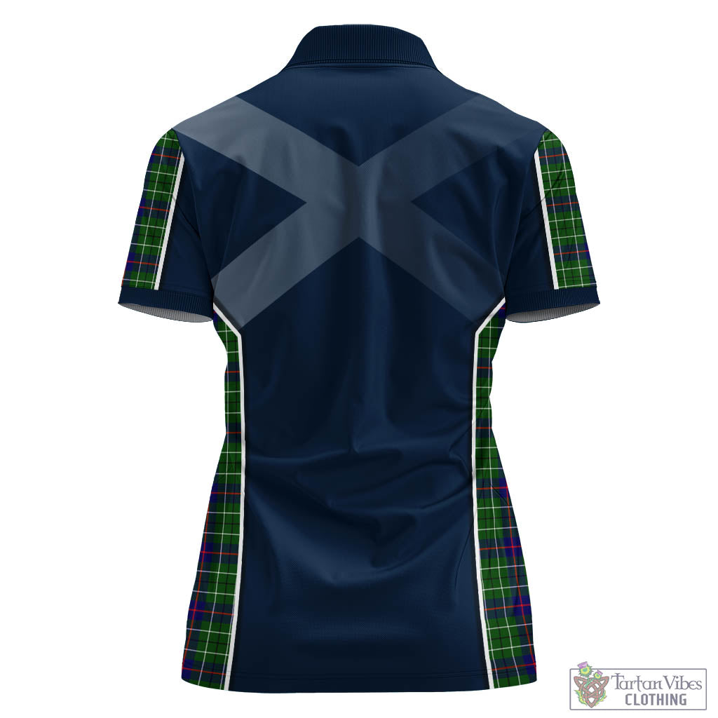 Duncan Modern Tartan Women's Polo Shirt with Family Crest and Lion Rampant Vibes Sport Style - Tartan Vibes Clothing