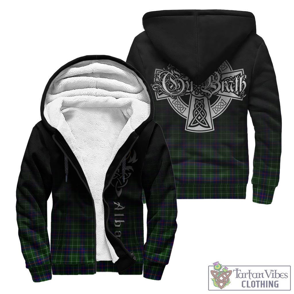 Tartan Vibes Clothing Duncan Modern Tartan Sherpa Hoodie Featuring Alba Gu Brath Family Crest Celtic Inspired