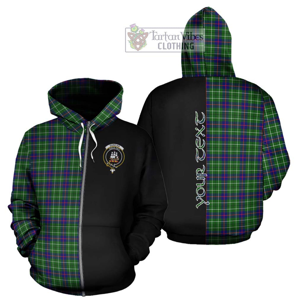 Duncan Modern Tartan Hoodie with Family Crest and Half Of Me Style - Tartanvibesclothing Shop