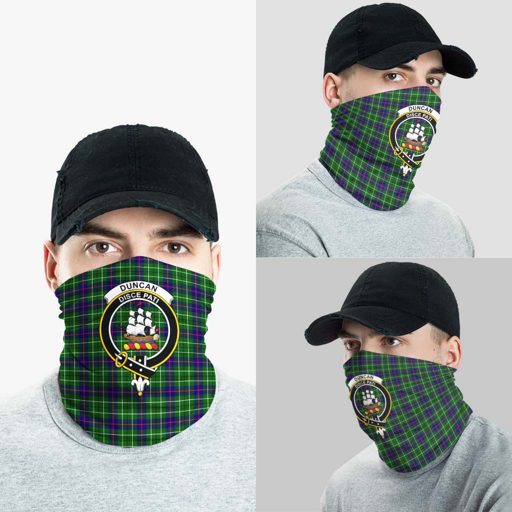 Duncan Modern Tartan Neck Gaiters, Tartan Bandanas, Tartan Head Band with Family Crest