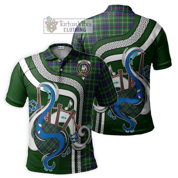 Duncan Modern Tartan Polo Shirt with Epic Bagpipe Style