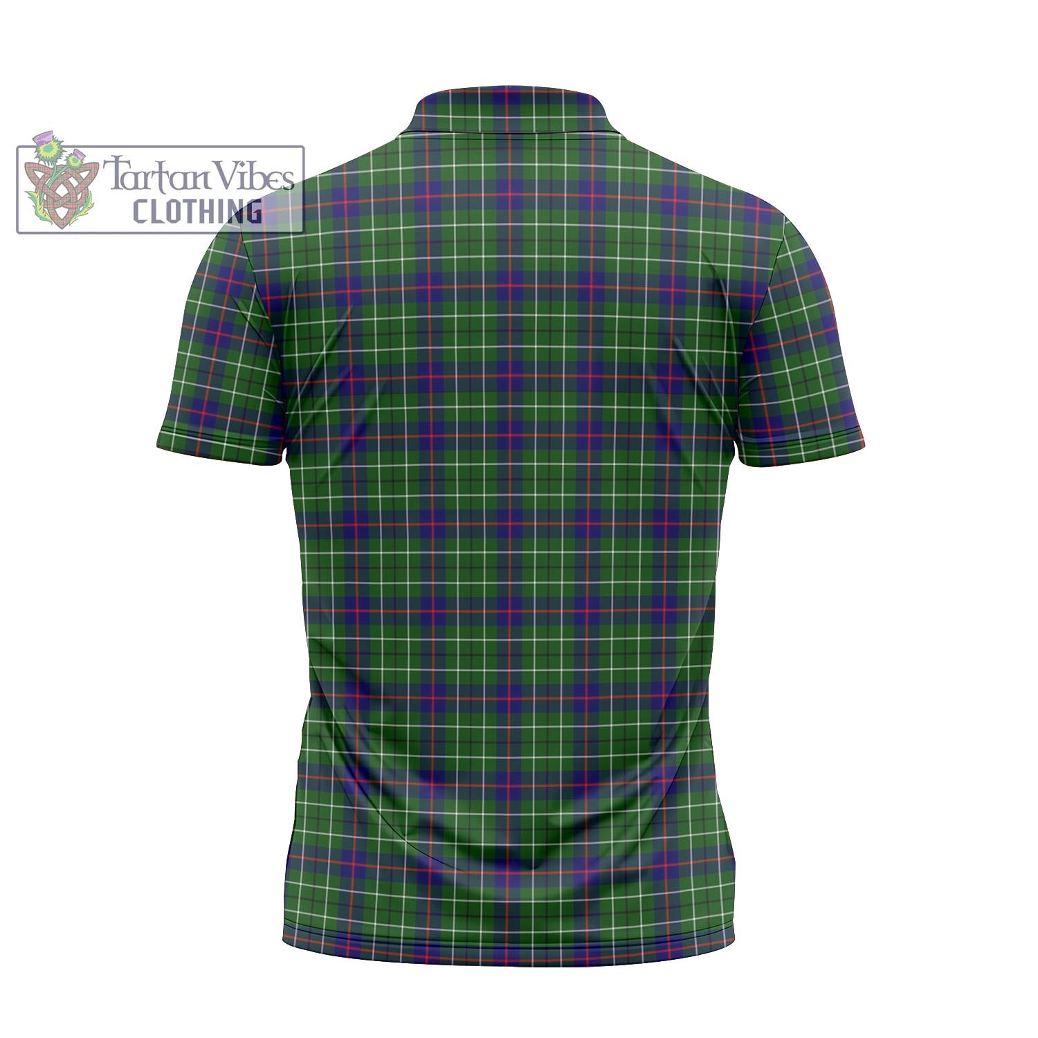 Tartan Vibes Clothing Duncan Modern Tartan Zipper Polo Shirt