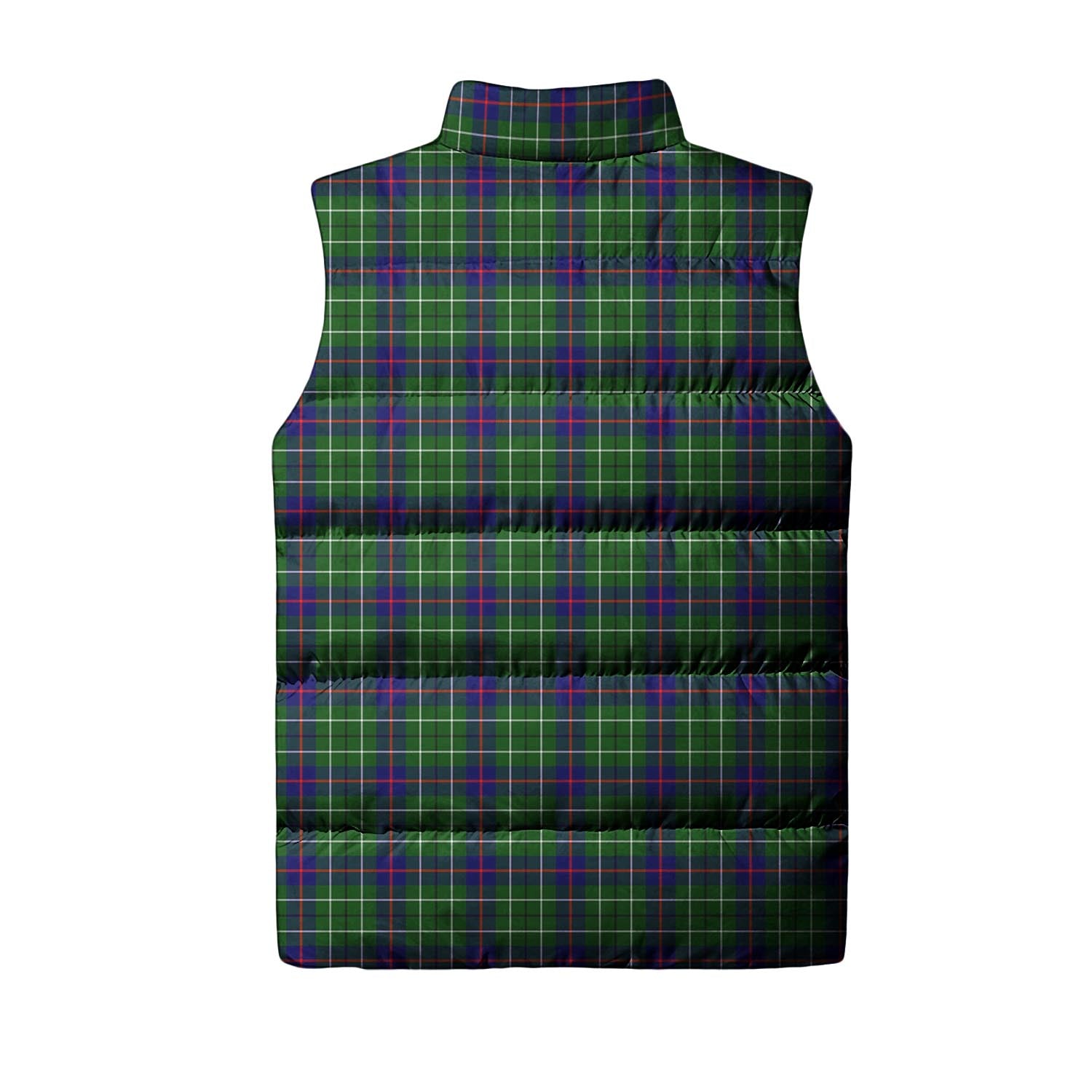 Duncan Modern Tartan Sleeveless Puffer Jacket with Family Crest - Tartanvibesclothing