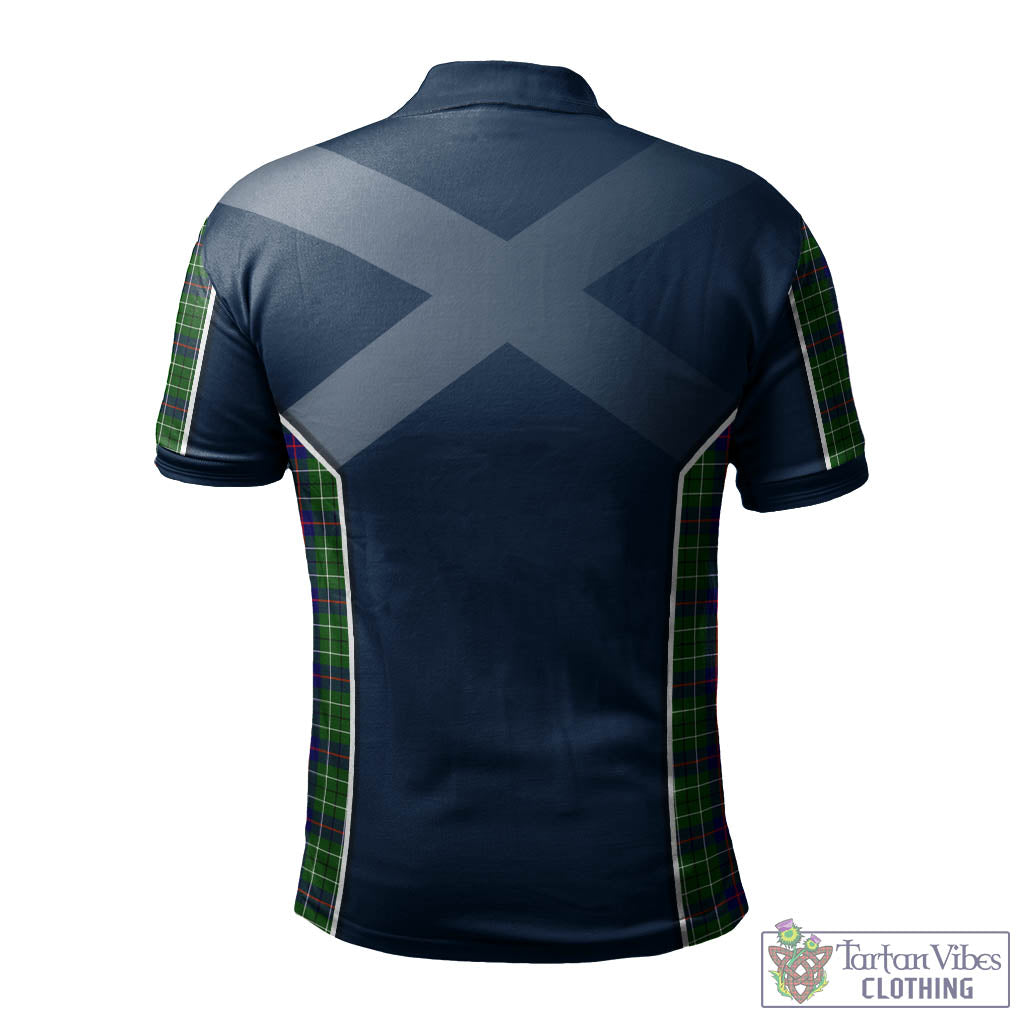 Tartan Vibes Clothing Duncan Modern Tartan Men's Polo Shirt with Family Crest and Lion Rampant Vibes Sport Style