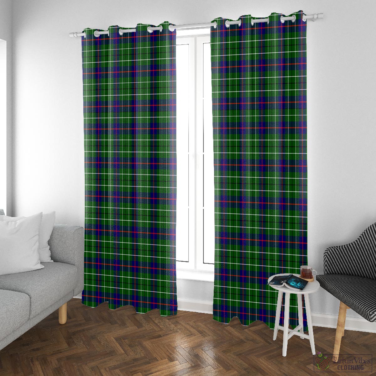 Duncan Modern Tartan Window Curtain