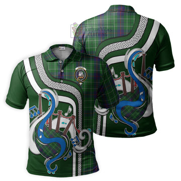 Duncan Tartan Men's Polo Shirt with Epic Bagpipes Style