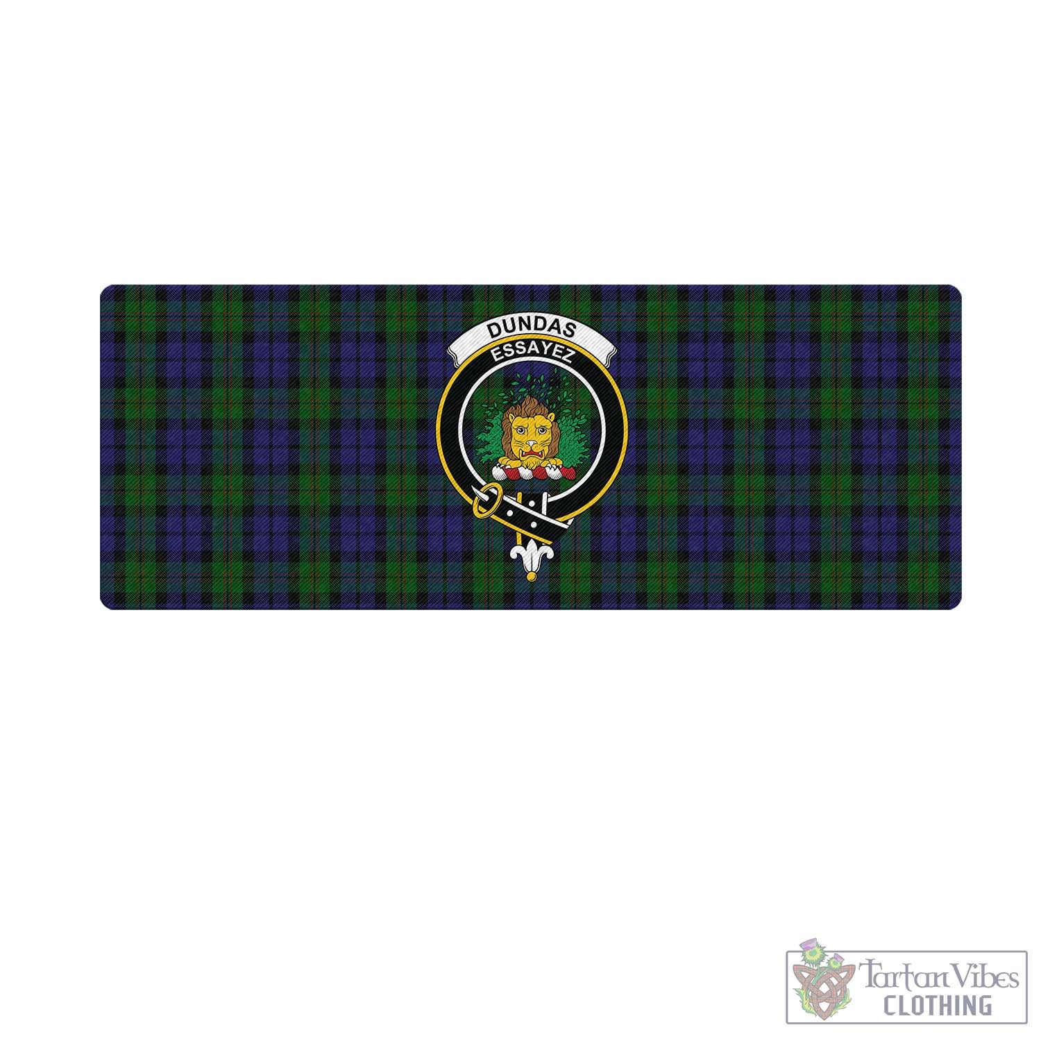 Tartan Vibes Clothing Dundas Tartan Mouse Pad with Family Crest