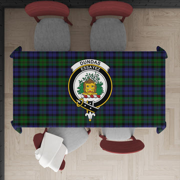 Dundas Tartan Tablecloth with Family Crest