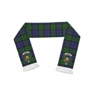 Dundas Tartan Ruffneck Scarf with Family Crest One Size 67.7*6.7 inches - Tartan Vibes Clothing