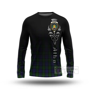 Dundas Tartan Long Sleeve T-Shirt Featuring Alba Gu Brath Family Crest Celtic Inspired